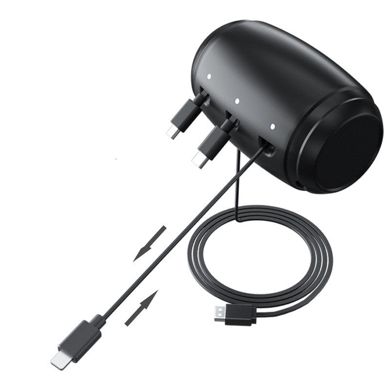 Car Headrest Charger Station 3-in-1 Retractable USB