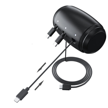 Car Headrest Charger Station 3-in-1 Retractable USB