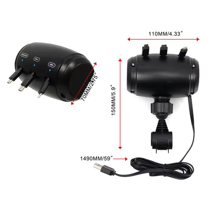 Car Headrest Charger Station 3-in-1 Retractable USB - Tech Specs