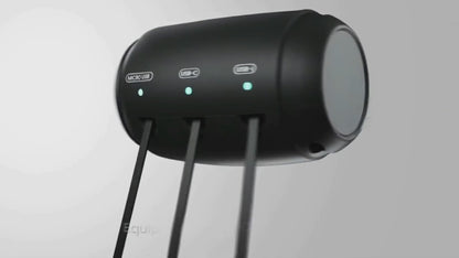 3 in 1 usb retractable headrest charging station video - ride power pro